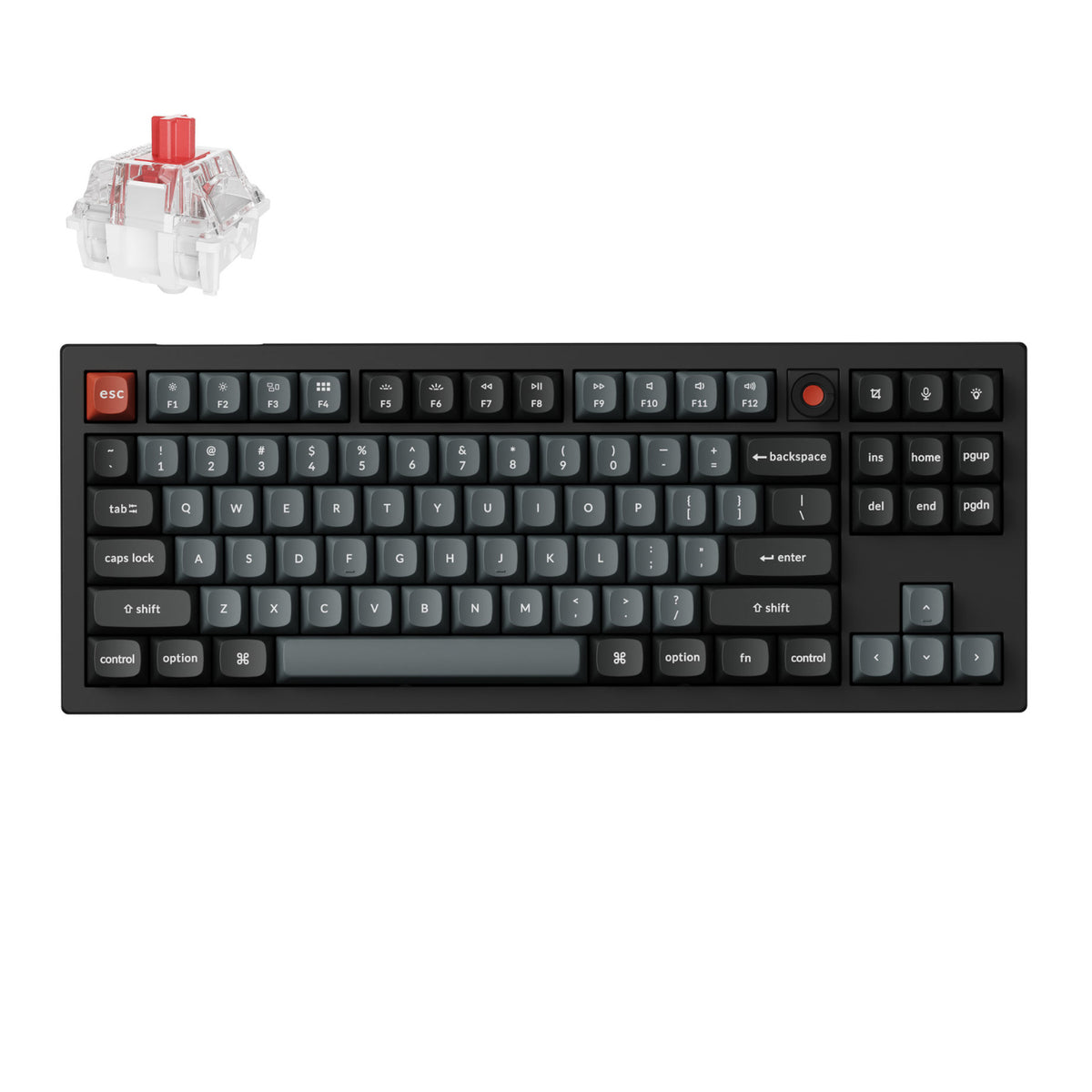 Image 1 for Keychron V3 Ultra 80% 8K Red Switch Hot-Swap RGB Wireless Keyboard - Black