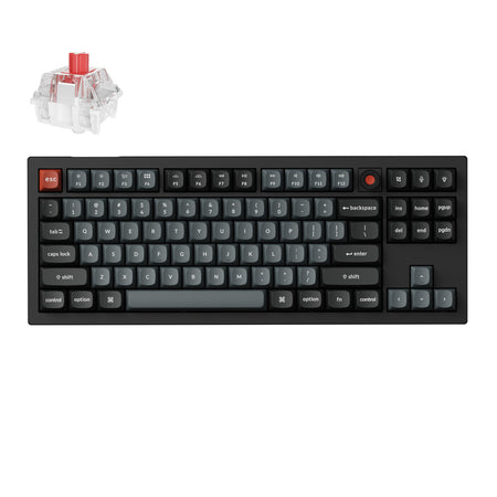 Image 1 for Keychron V3 Ultra 80% 8K Red Switch Hot-Swap RGB Wireless Keyboard - Black