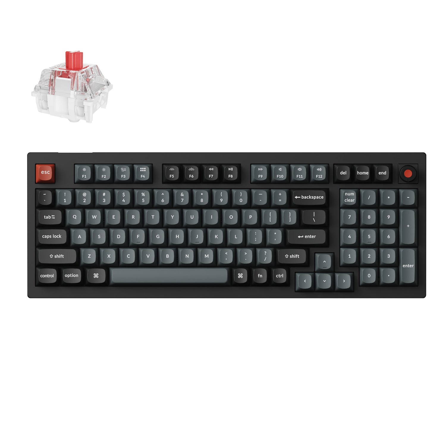 Image 1 for Keychron V5 Ultra 96% 8K Red Switch Hot-Swapple Silk POM RGB Wireless Keyboard