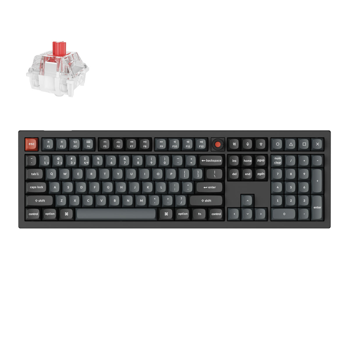 Image 1 for Keychron V6 Ultra 100% 8K Red Switch Hot-Swappable Gateron Jupiter RGB Wireless Keyboard