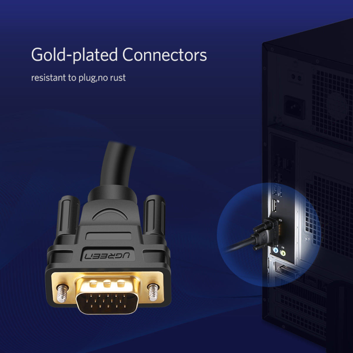 Image 3 for UGREEN VG101 VGA Male to Male Cable 3M