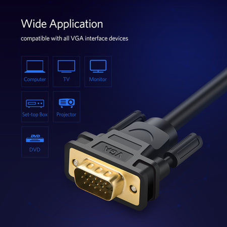 Image 6 for UGREEN VG101 VGA Male to Male Cable 3M