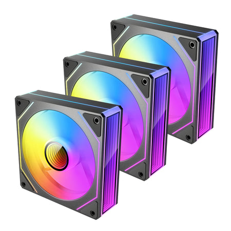 Image 2 for Antec VISION PWM 120mm ARGB Infinity Mirror Case Fan 3 Pack Black