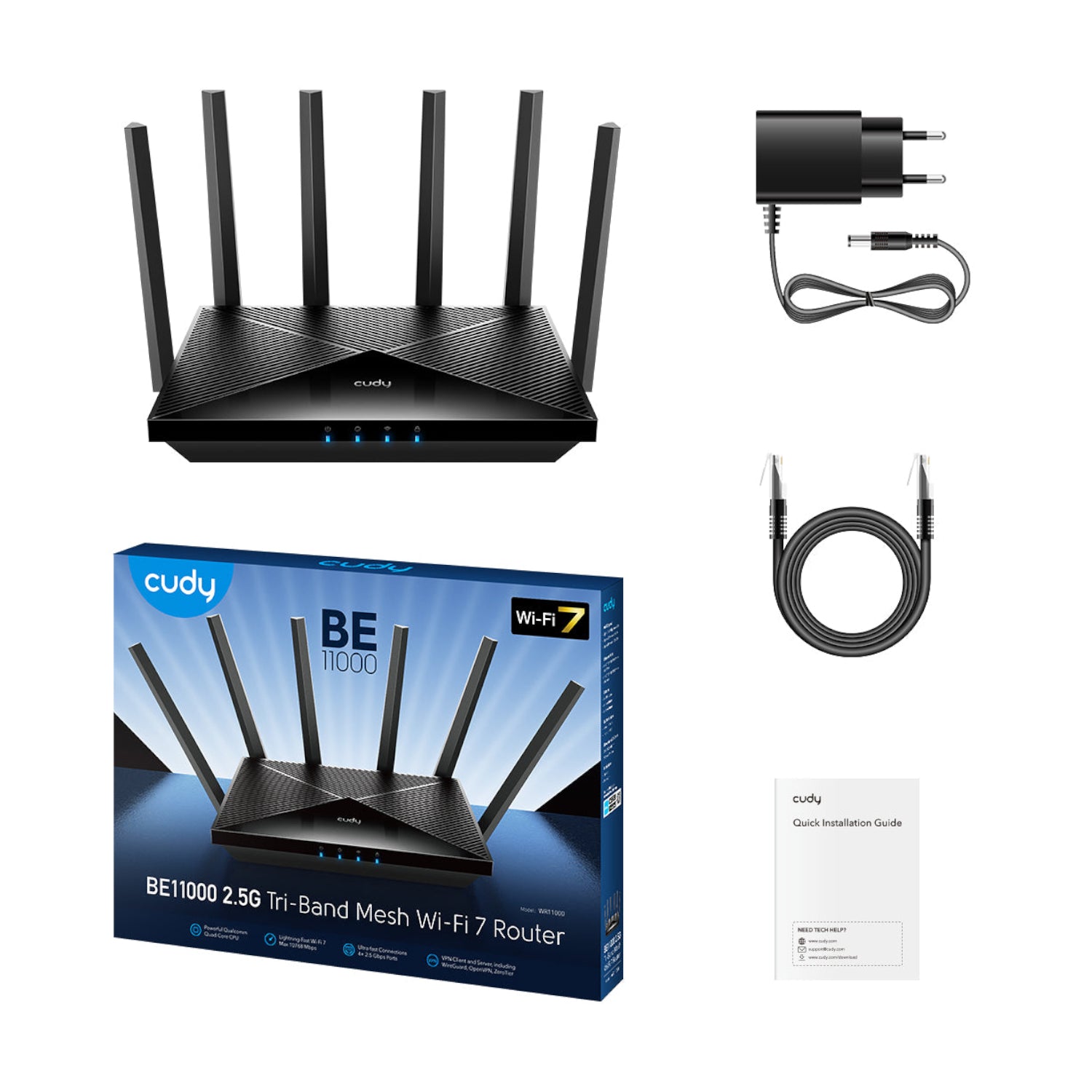 Image 3 for Cudy BE11000 Wi-Fi7 Gigabit Mesh Router