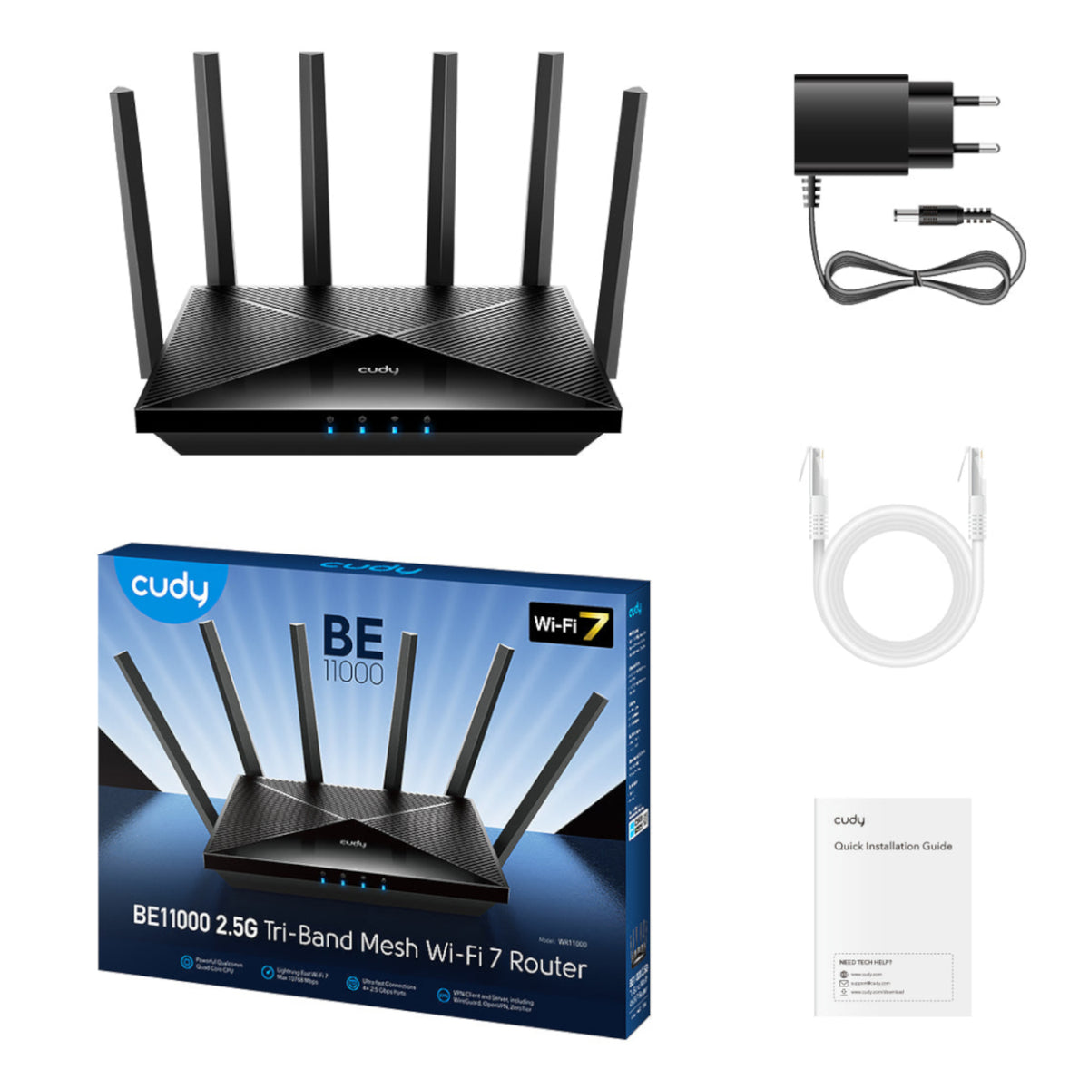 Image 3 for Cudy BE6500 Wi-Fi 7 Dual-Band Router with 2.5Gb WAN-Black