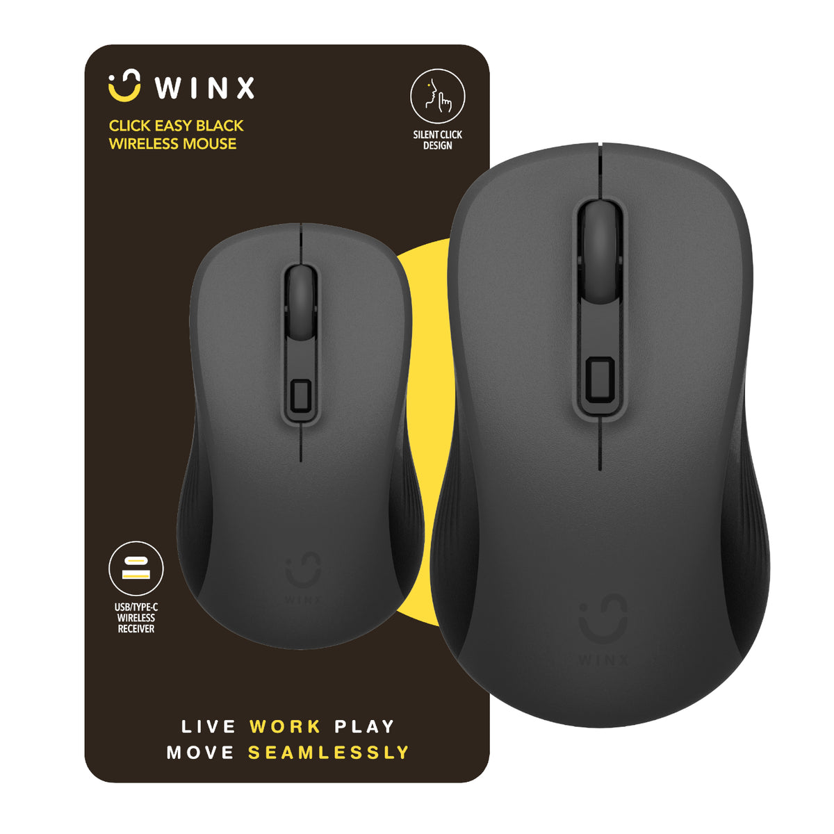 Image 1 for WINX CLICK Easy 1600DPI 2.4GHz Wireless Mouse - Black
