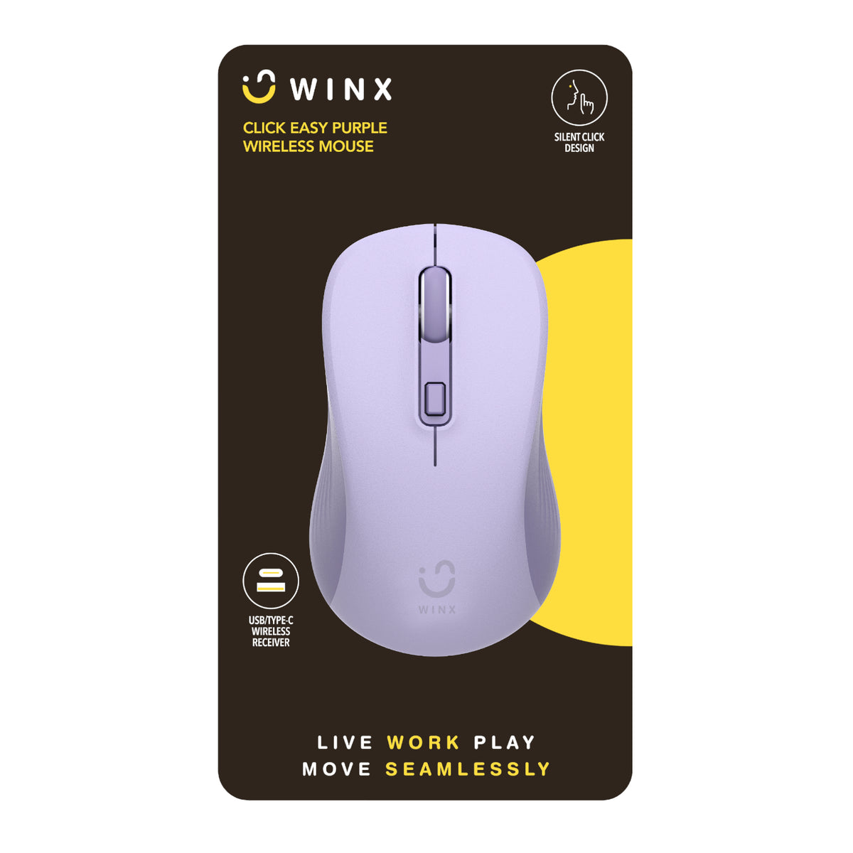 Image 3 for WINX CLICK Easy 1600DPI 2.4GHz Wireless Mouse - Purple