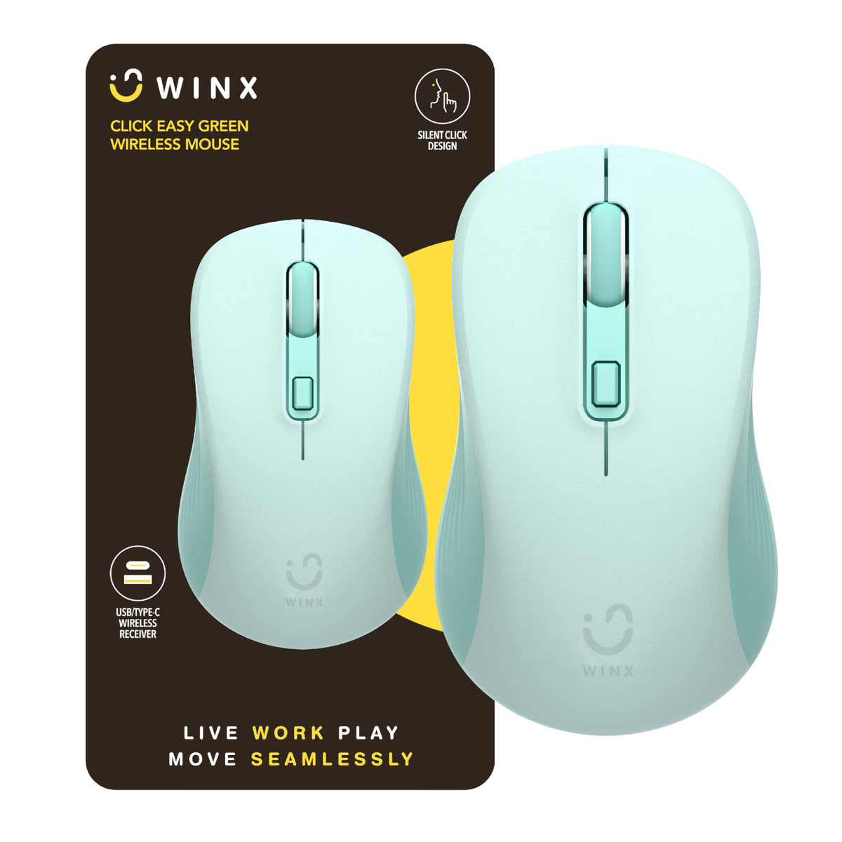 Image 1 for WINX CLICK Easy 1600DPI 2.4GHz Wireless Mouse - Green