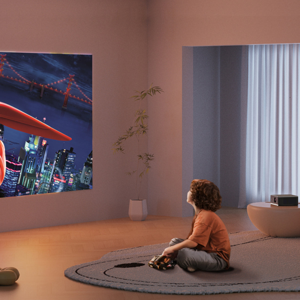Image 6 for WANBO X5 Pro Full HD Smart Projector (1080p, 1100 ANSI Lumens, Android TV, ASA 3.0, 5GHz Wi-Fi, Autofocus)