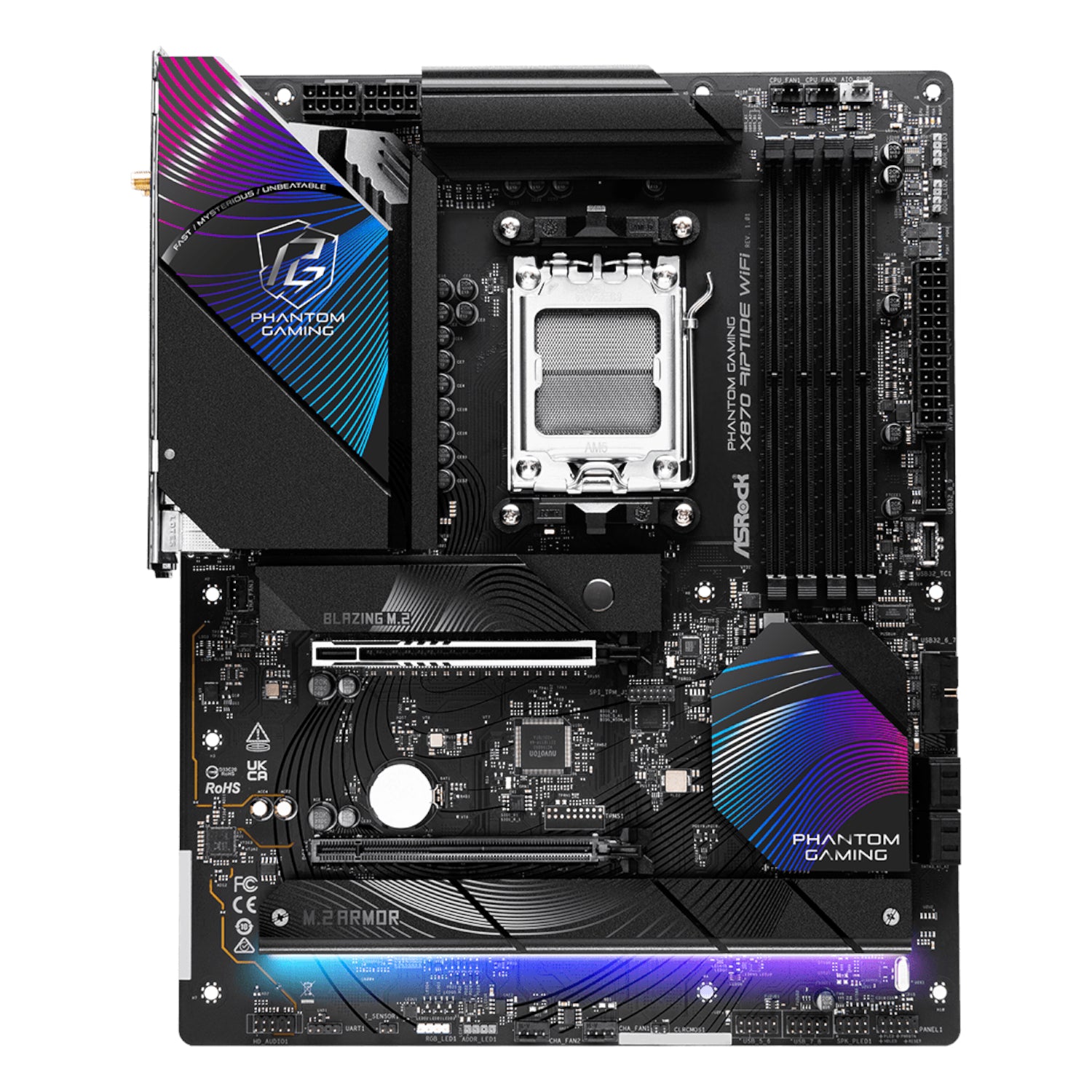 Image 2 for ASRock X870 Riptide AM5 Wi-Fi Phantom Gaming Motherboard