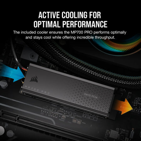 Image 8 for Corsair MP700 PRO 1TB M.2 NVMe Gen5 SSD with Cooler