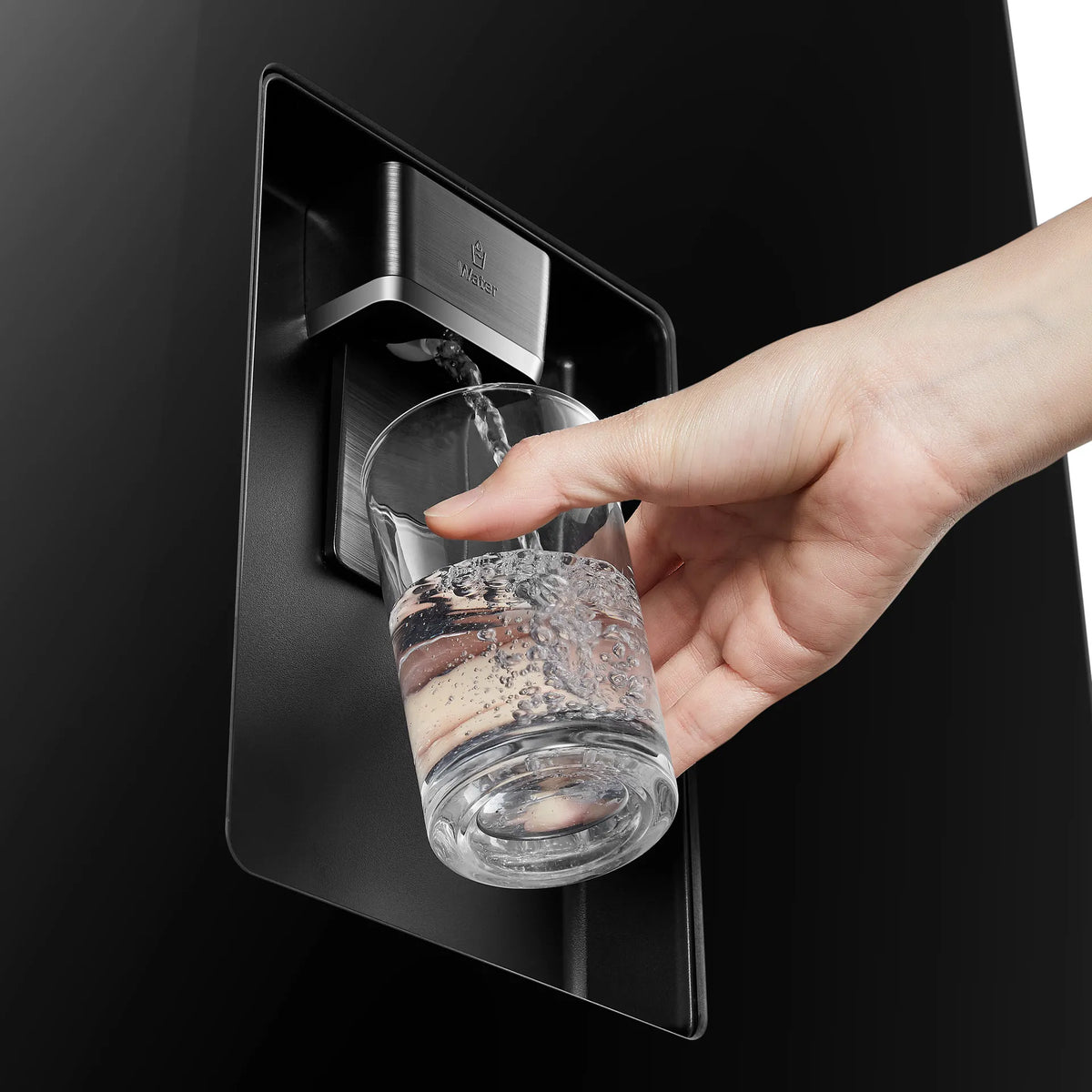 Image 3 for Hisense 347L Black Mirror Combi Fridge/Freezer with Water Dispenser