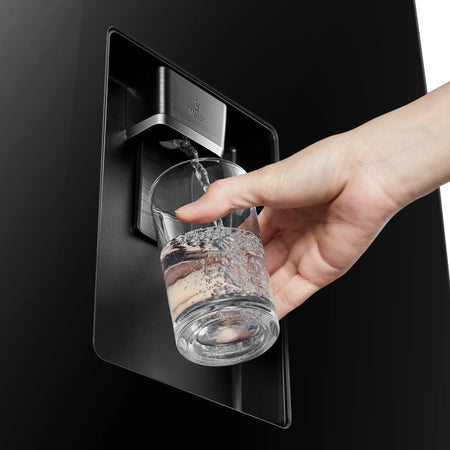 Image 3 for Hisense 347L Black Mirror Combi Fridge/Freezer with Water Dispenser