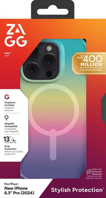Image 3 for ZAGG Cases Milan Snap Apple iP16 Pro Iridescent