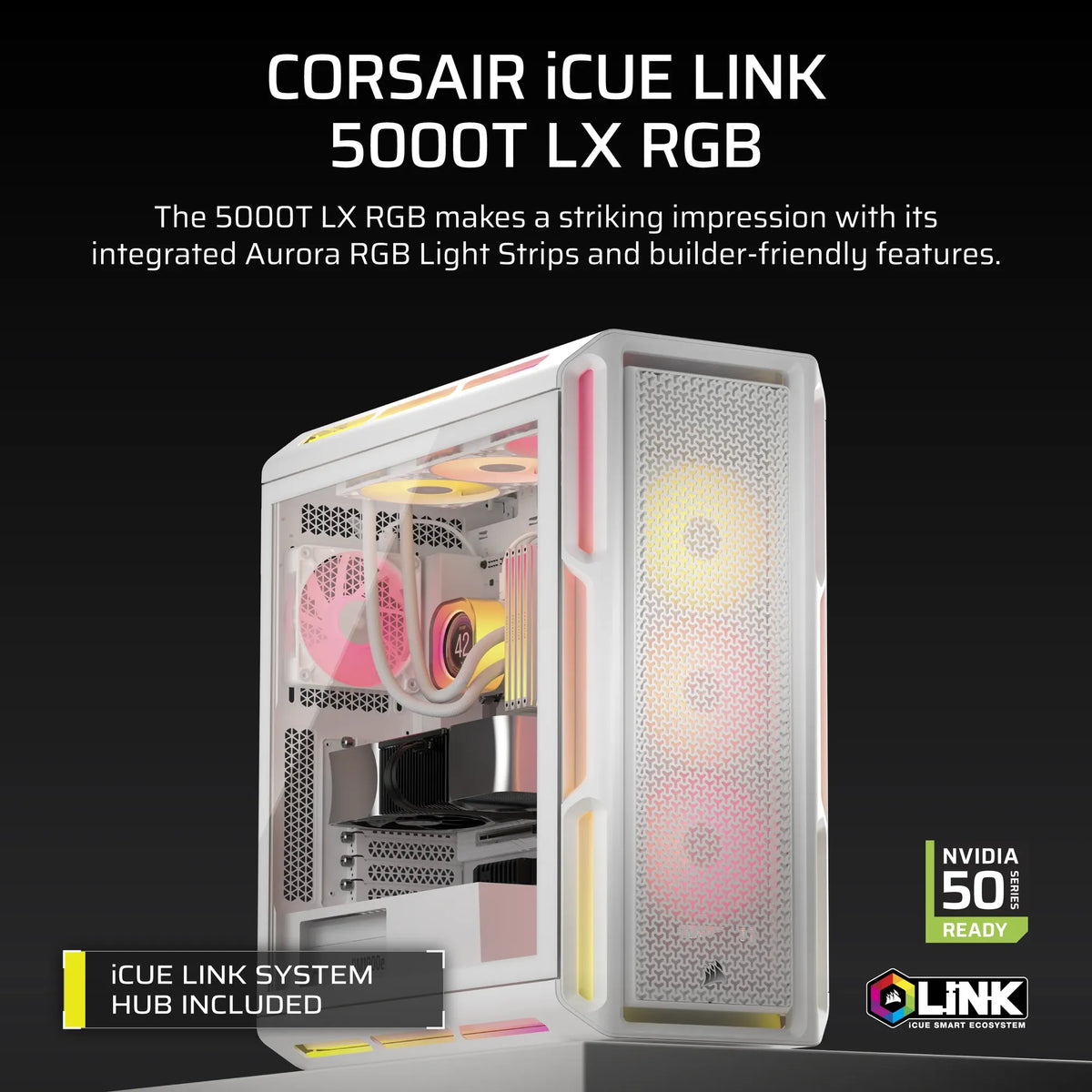 Image 6 for Corsair iCUE LINK 5000T LX RGB Mid-Tower PC Case