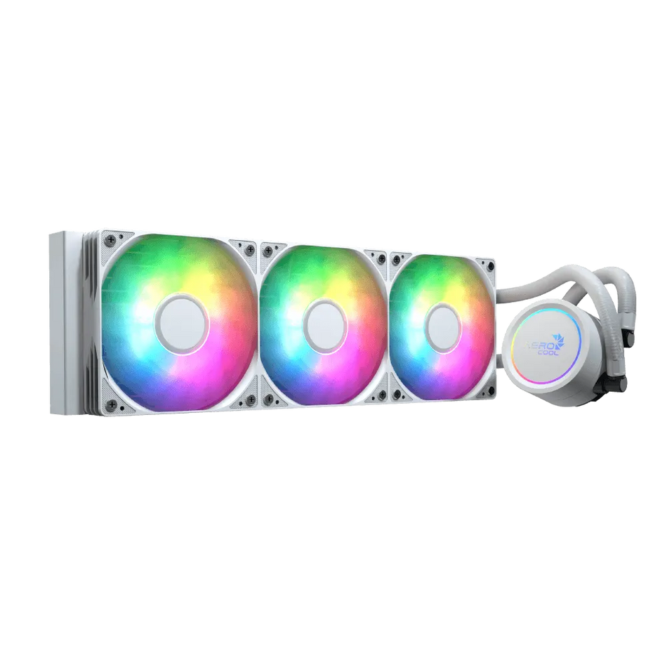 Image 1 for AeroCool Abyss L360 White 360mm ARGB Liquid Cooler - Intel LGA1851/LGA1700 - AMD AM4/AM5
