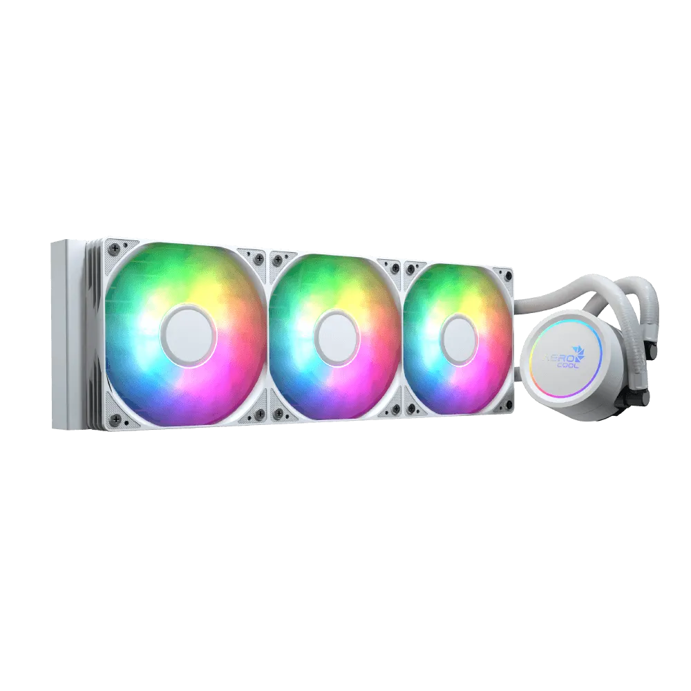 Image 1 for AeroCool Abyss L360 White 360mm ARGB Liquid Cooler - Intel LGA1851/LGA1700 - AMD AM4/AM5