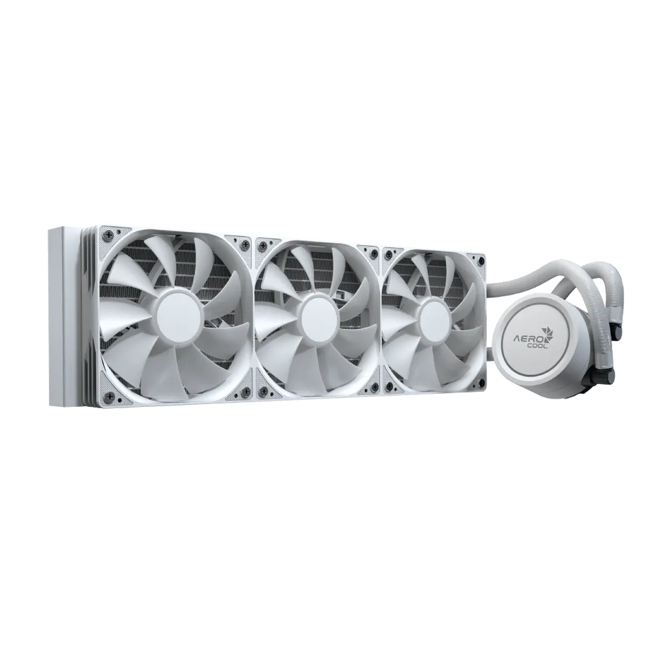 Image 2 for AeroCool Abyss L360 White 360mm ARGB Liquid Cooler - Intel LGA1851/LGA1700 - AMD AM4/AM5