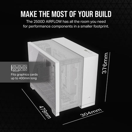 Image 7 for Corsair 2500D Airflow White Mid-Tower PC Case