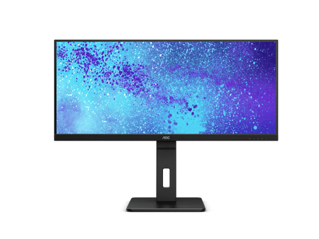 Image 2 for AOC Q34P2 34-inch UltraWide VA Monitor - 2560x1080 WFHD, 75Hz, HDMI, DisplayPort, Height-Adjustable Stand
