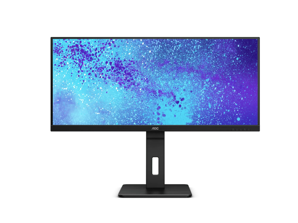 Image 2 for AOC Q34P2 34-inch UltraWide VA Monitor - 2560x1080 WFHD, 75Hz, HDMI, DisplayPort, Height-Adjustable Stand