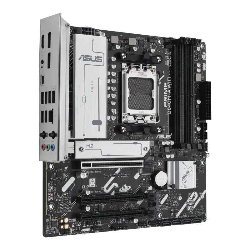 Image 7 for ASUS Motherboard/mATX/AM5/DDR5/4xDIMM/Max.256GB/1xPCIe4x16/2xPCIe3x16/ 3xM.2/4xSATA 6Gb/s/2xDP/1xHDMI/RAID/WIFI 6E