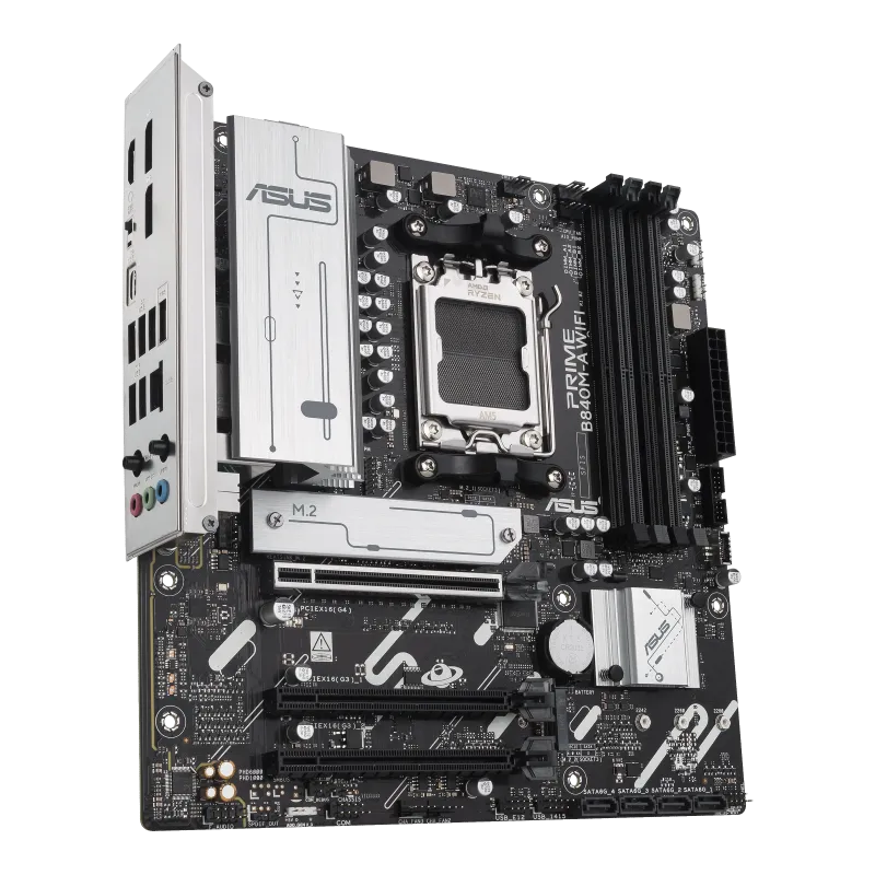 Image 8 for ASUS Motherboard/mATX/AM5/DDR5/4xDIMM/Max.256GB/1xPCIe4x16/2xPCIe3x16/ 3xM.2/4xSATA 6Gb/s/2xDP/1xHDMI/RAID/WIFI 6E