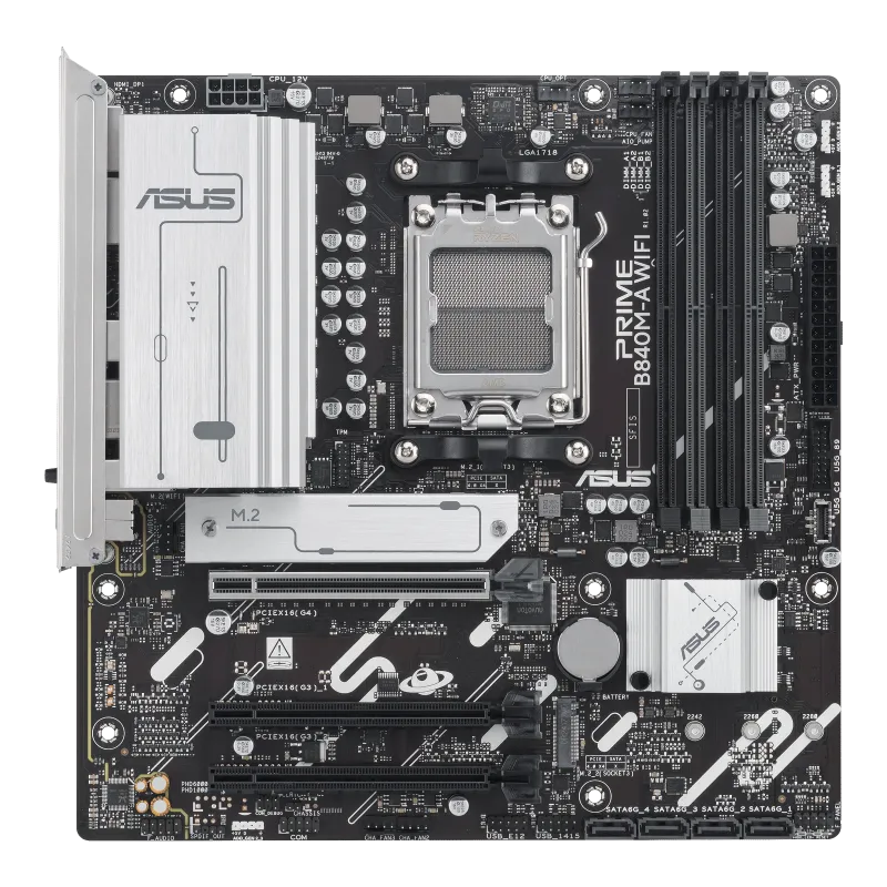 Image 11 for ASUS Motherboard/mATX/AM5/DDR5/4xDIMM/Max.256GB/1xPCIe4x16/2xPCIe3x16/ 3xM.2/4xSATA 6Gb/s/2xDP/1xHDMI/RAID/WIFI 6E