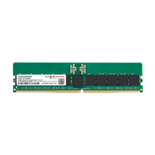 Image 1 for Transcend 16GB DDR5-5600MHz Registered ECC DIMM 1Rx8 2Gx8 CL46 1.1V - TS2GAR80V6E