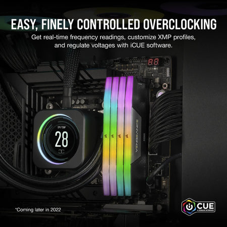 Image 5 for CORSAIR VENGEANCE RGB DDR5 16GB (2 x 8GB) DDR5 5200 CL40-40-40-77 1.25V Intel XMP - BLACK