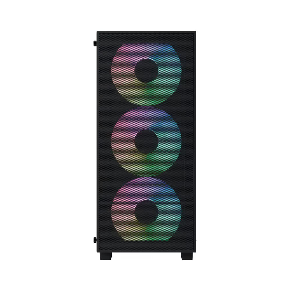 Image 2 for AeroCool B509A Flow Black Mid-Tower ATX Case - 6x 120mm ARGB Fans, 360mm Radiator Support