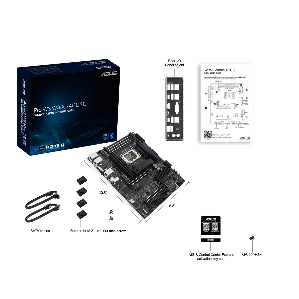 Image 10 for ASUS Motherboard/ATX/LGA1851/4xDIMM/Max.256GB/DDR5/Non-ECC/2xPCIe5x16(x16 or x8)/1xPCIe4x16(x4)/4xM.2/8xSATA/1xHDMI/1xType-C/1xV