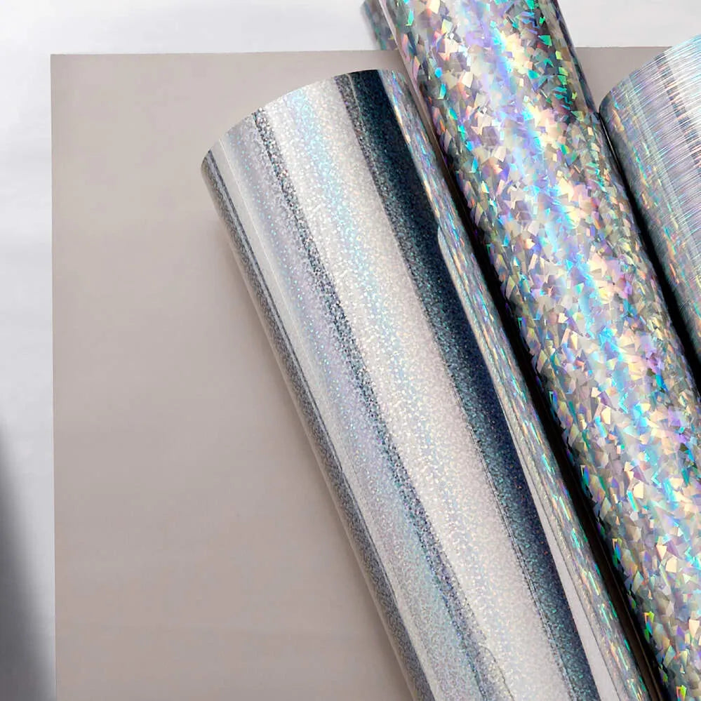Image 1 for Cricut Holographic Vinyl Silver Sampler Permanent - 6 Sheets 30.5 x 30.5 cm
