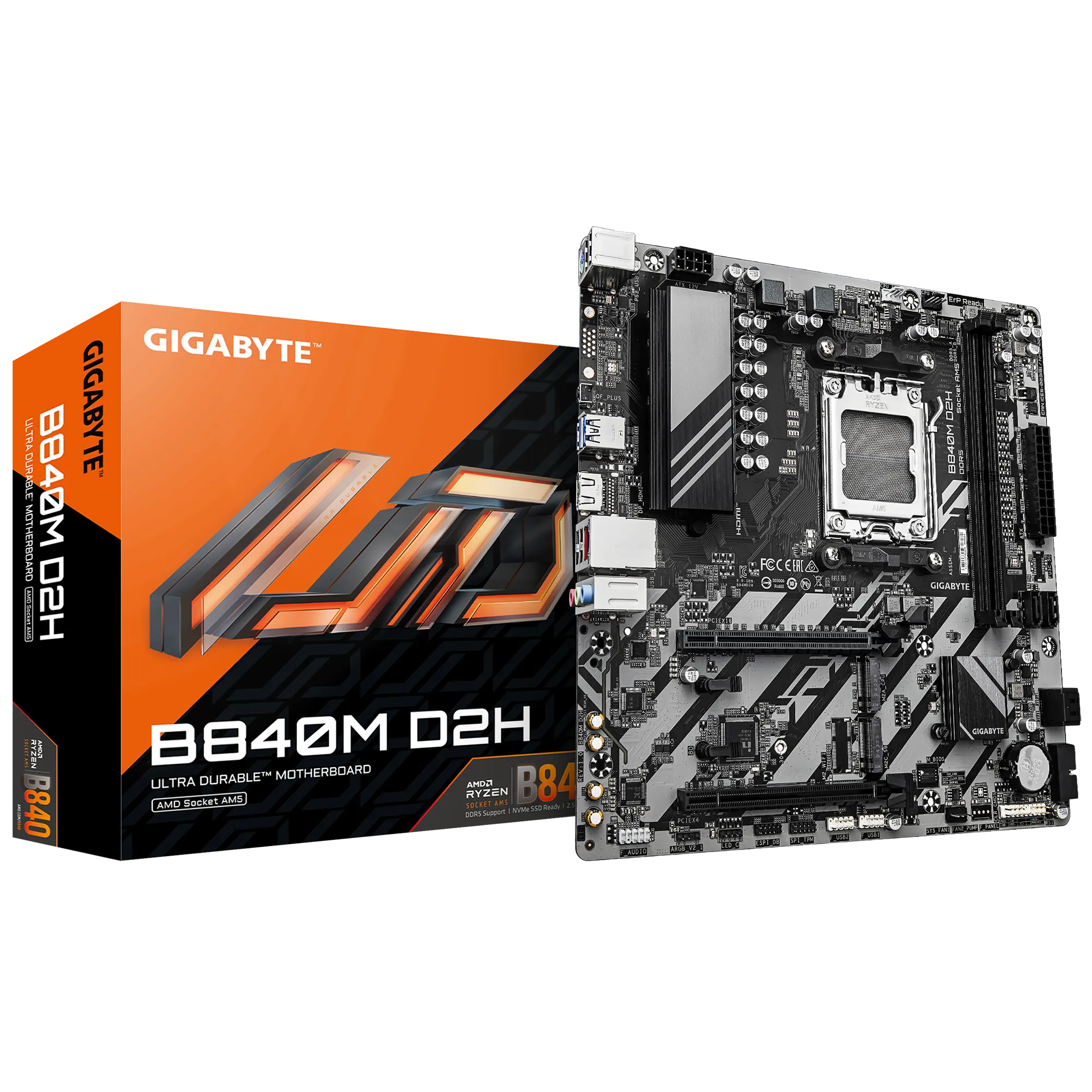 Image 1 for GIGABYTE B840M D2H AMD AM5 Micro ATX Motherboard