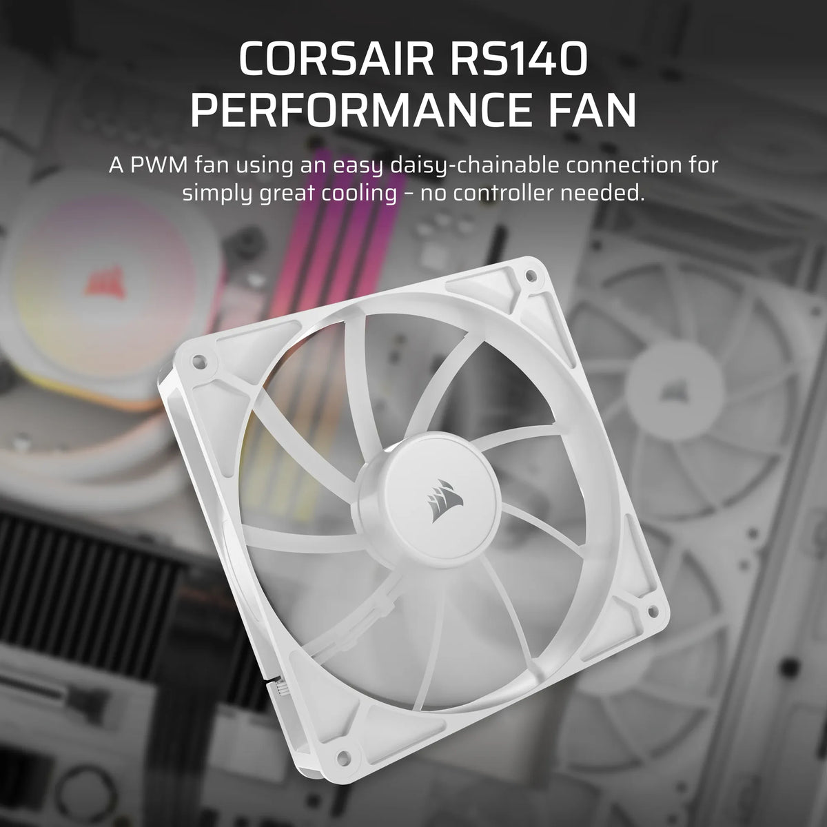 Image 8 for Corsair RS140 140mm PWM Fan - White