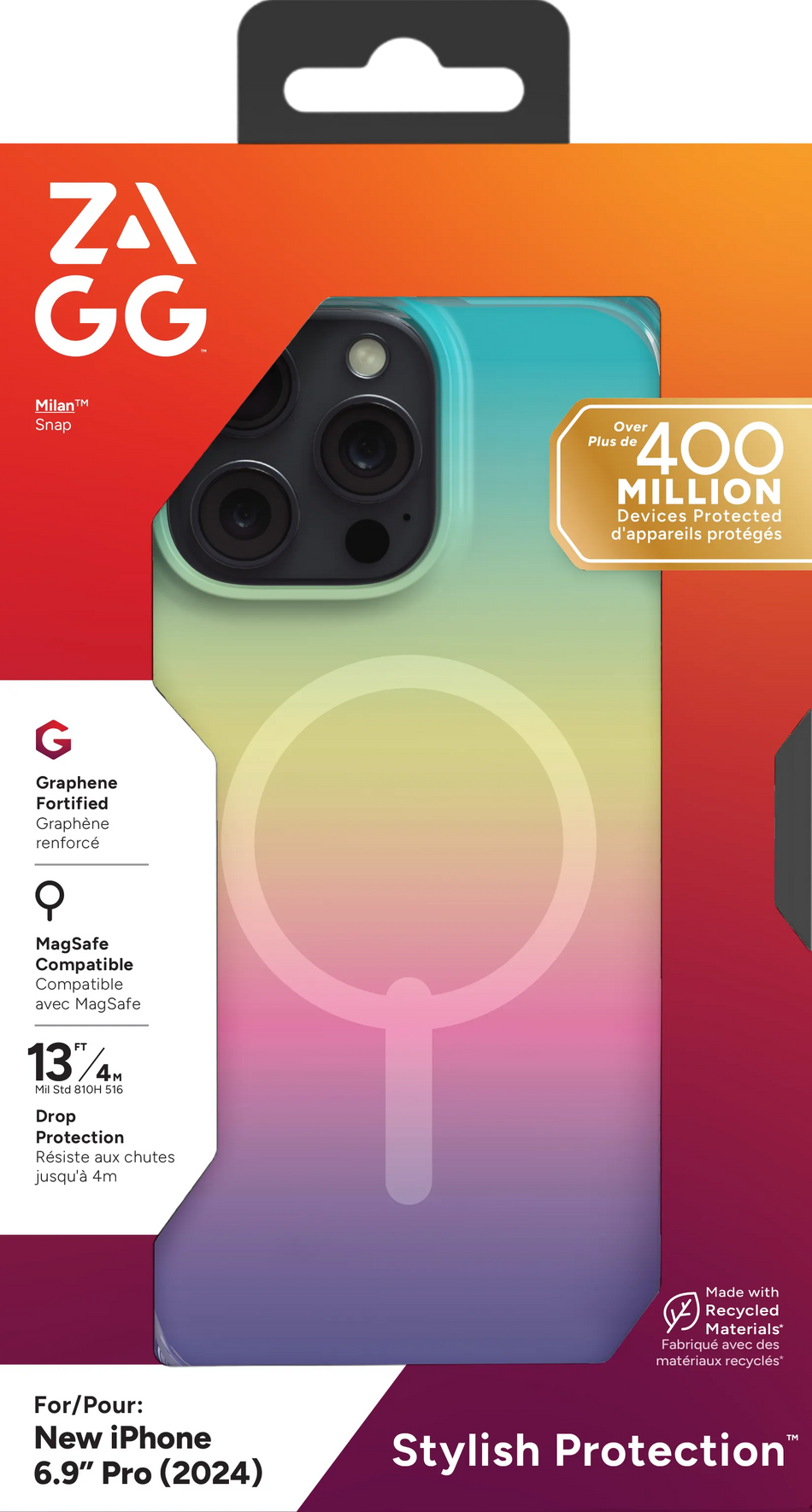 Image 4 for ZAGG Cases Milan Snap Apple  iP16 Pro Max  Iridescent