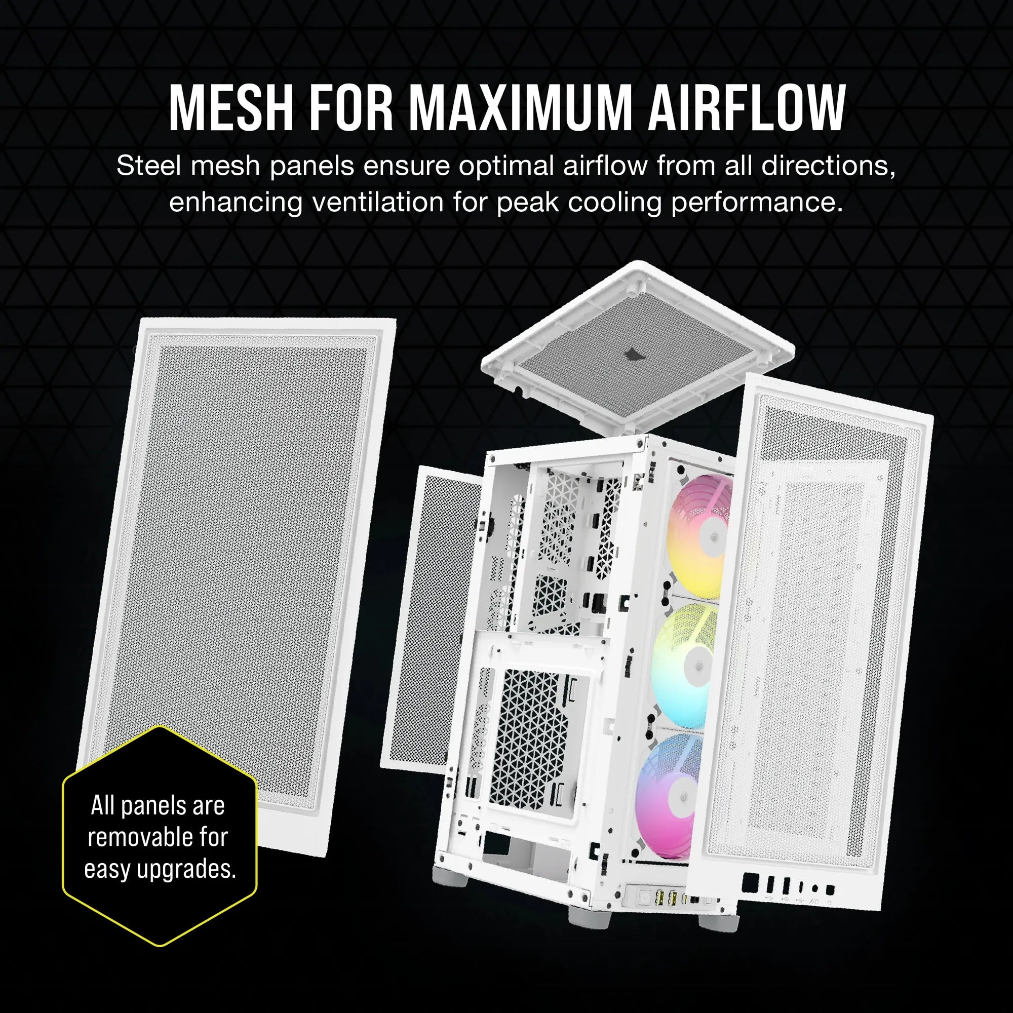 Image 1 for Corsair iCUE 2000D RGB Airflow White Mini-ITX Case