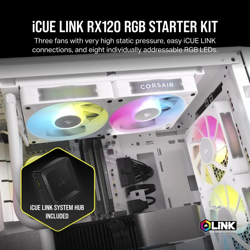 Image 6 for Corsair iCUE LINK RX120 RGB Fan Triple Pack