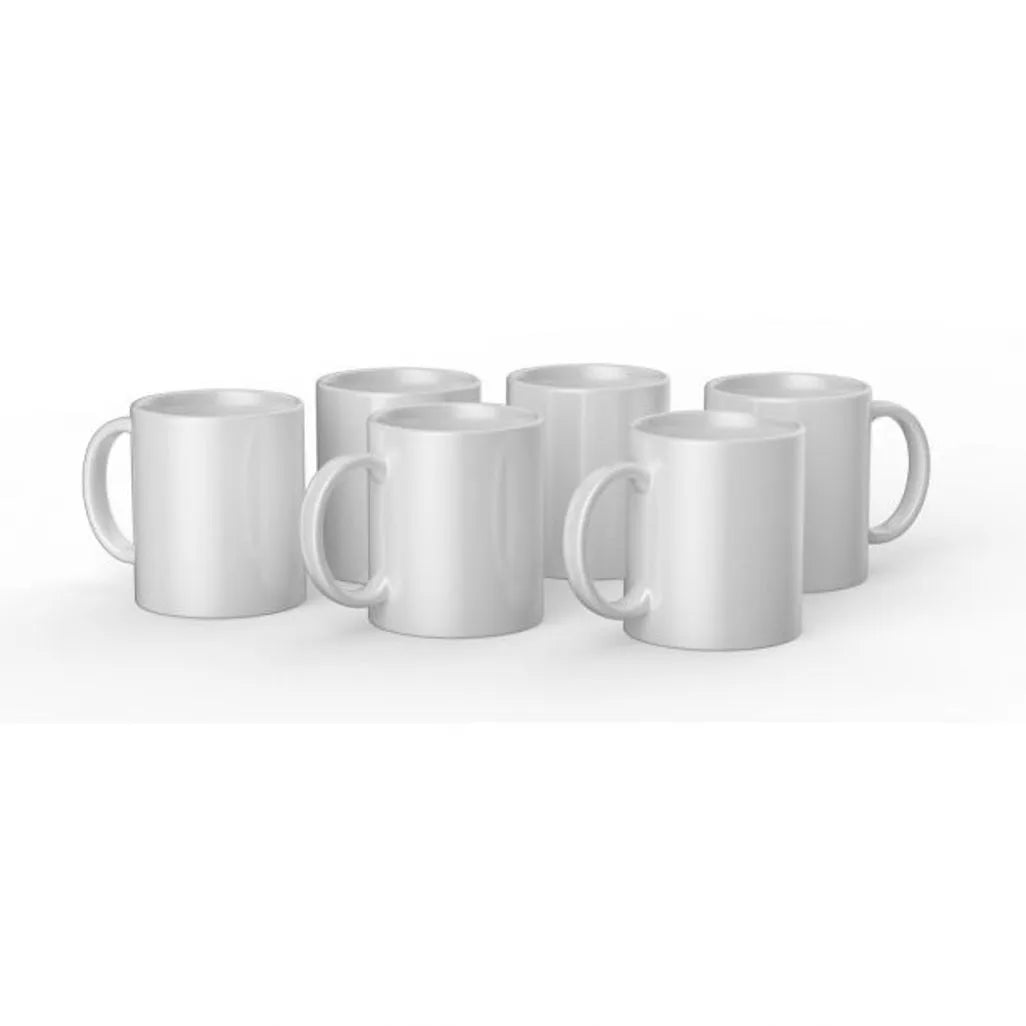 Image 2 for Cricut 340ml Ceramic Mug Blanks White - 6 Pack