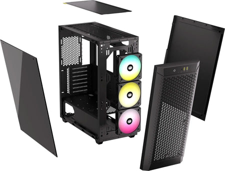 Image 1 for Corsair 480T RGB Airflow Tempered Glass Mid-Tower PC Case - Black