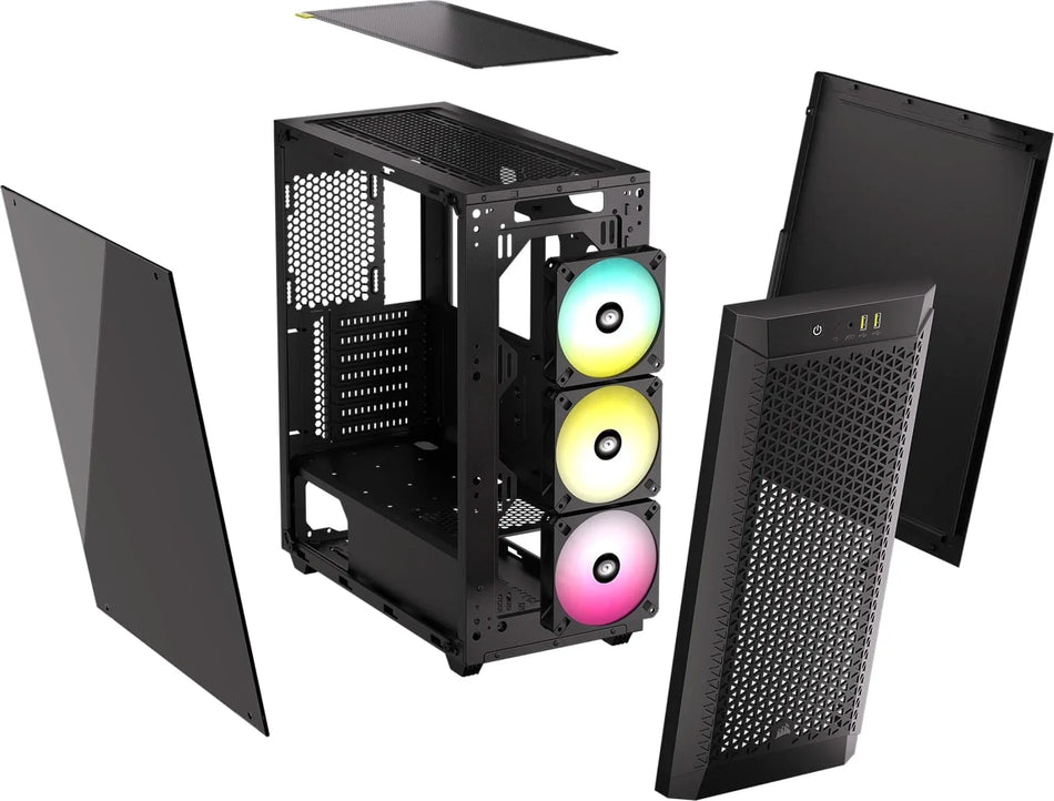 Image 1 for Corsair 480T RGB Airflow Tempered Glass Mid-Tower PC Case - Black