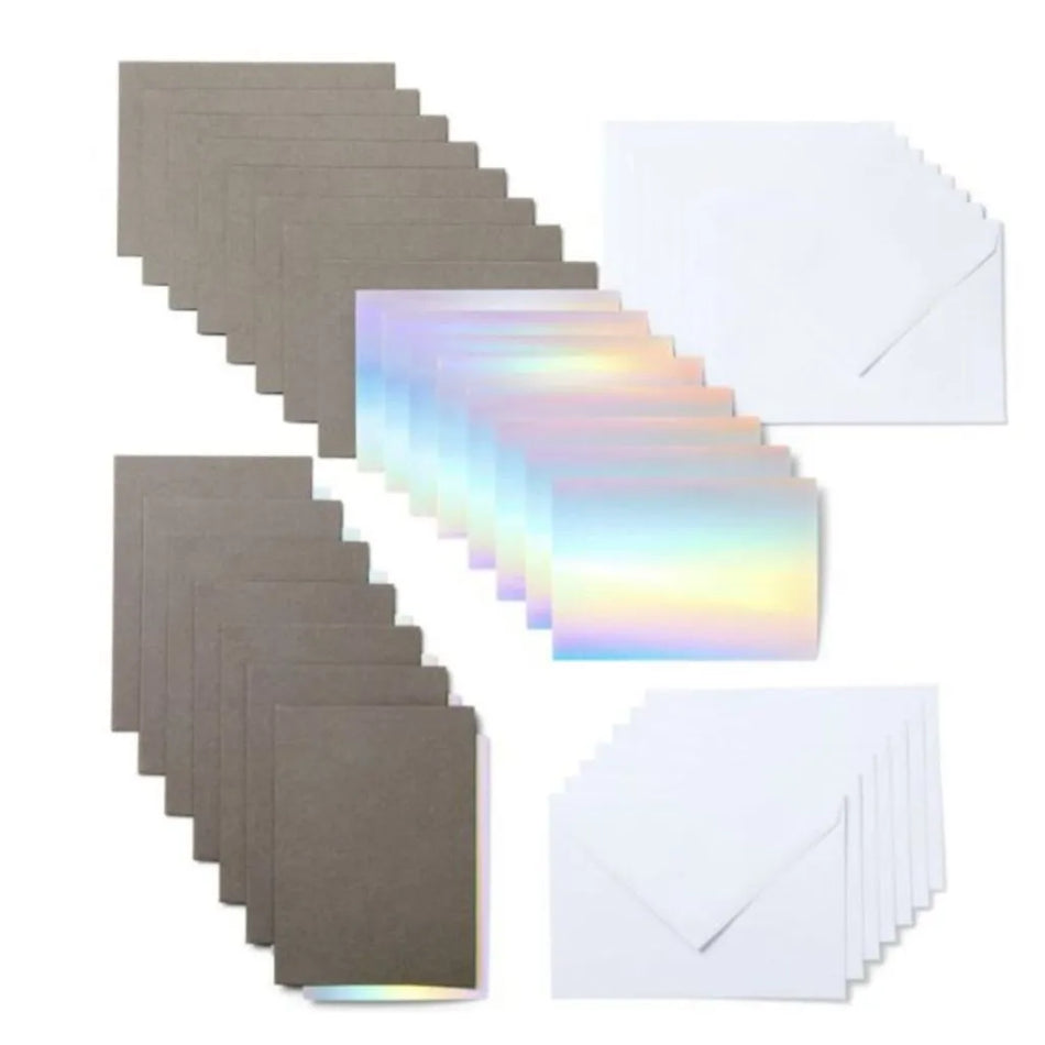 Image 1 for Cricut Joy Insert Cards A1 15-Pack (Gray, Silver, Holographic)