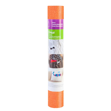 Image 1 for Cricut Glitter Iron-On Fluorescent Orange 30x48cm