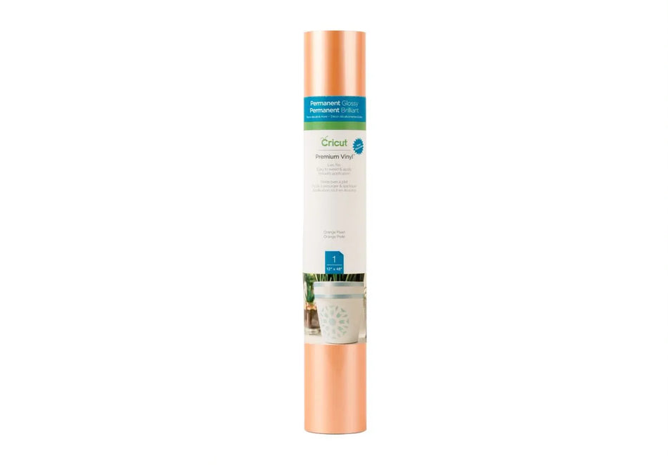 Image 1 for Cricut Premium Pearl Pastel Vinyl - Orange (12" x 48")