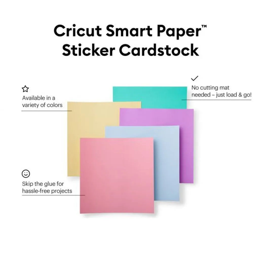 Image 2 for Cricut Smart Sticker Cardstock - Pastels, 33x33cm, 10 Sheets