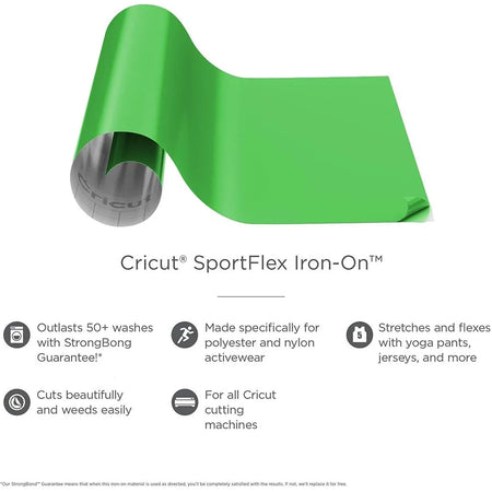 Image 1 for Cricut SportFlex Iron-On - Green Apple, 30x60cm
