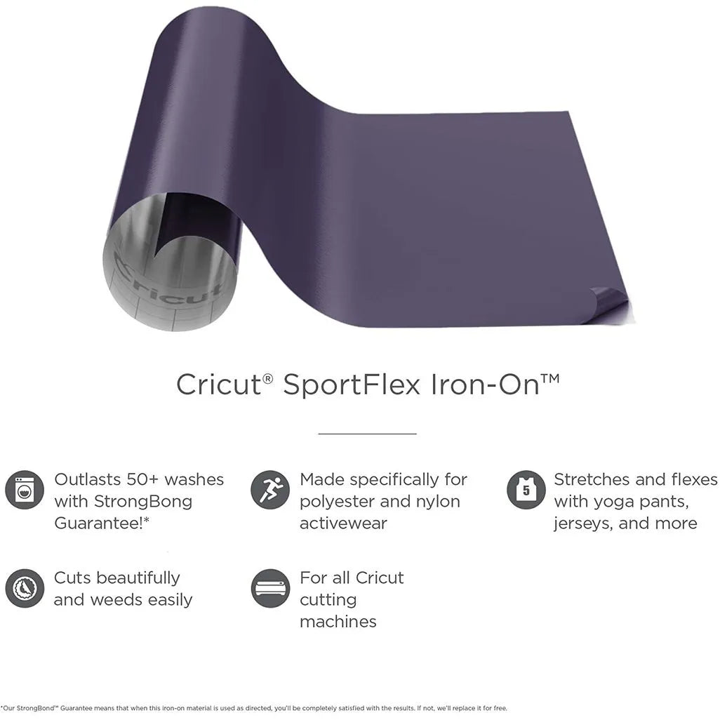 Image 4 for Cricut SportFlex Iron-On Vinyl - Indigo, 29x60cm