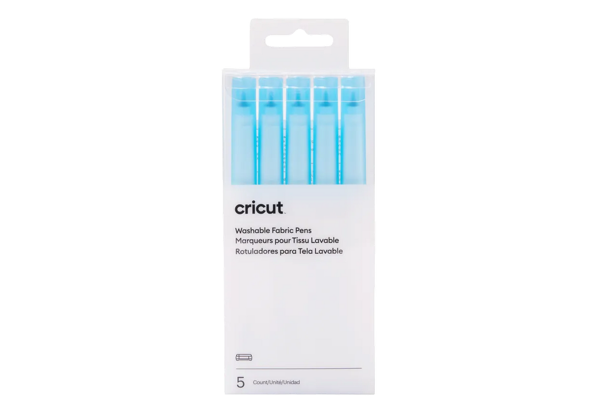 Image 1 for Cricut Washable Fabric Pens - Blue Set