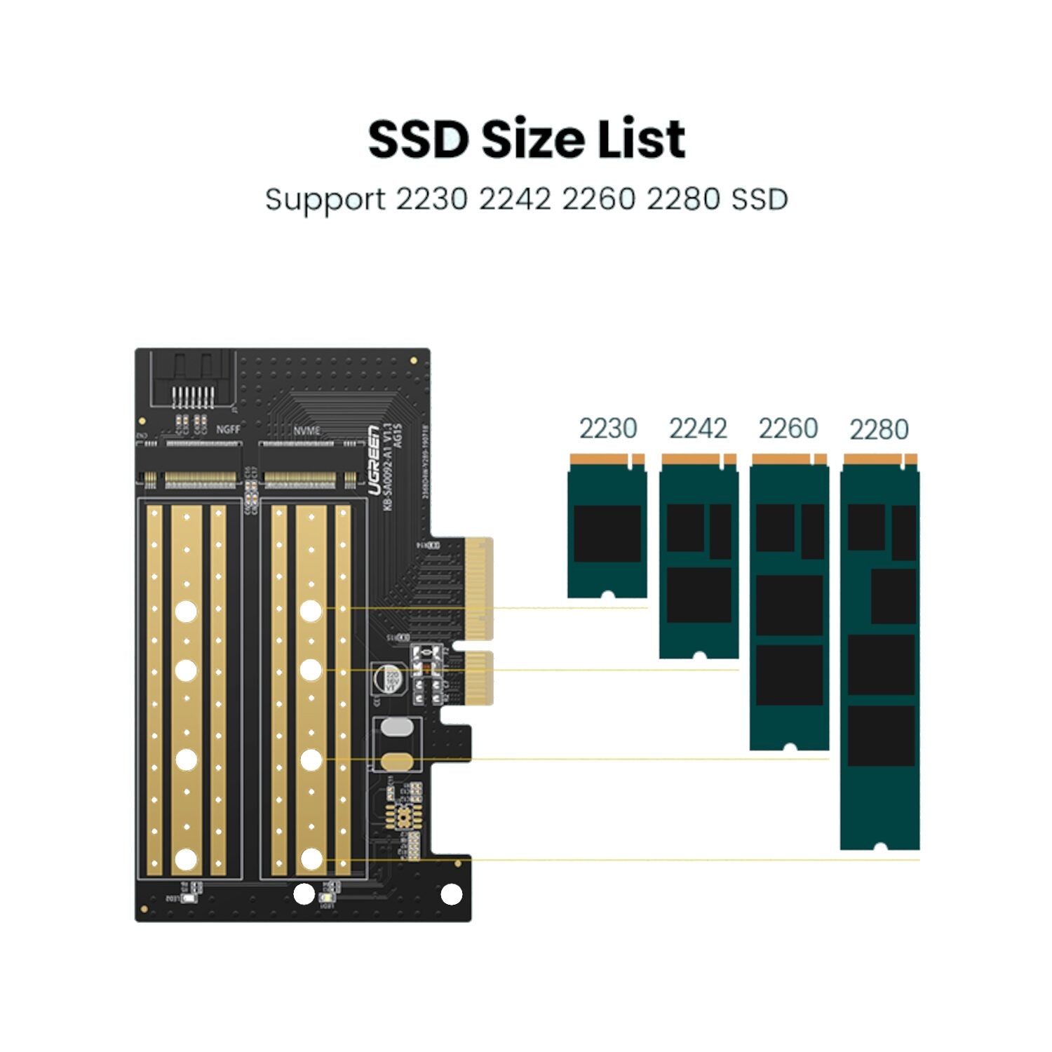 Image 3 for UGREEN CM302 M.2 M/B-Key to PCI-E 3.0 Expansion Card