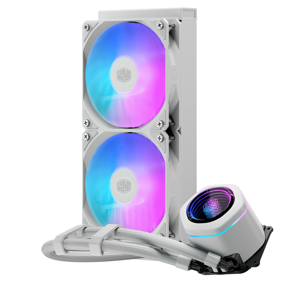 Image 2 for Cooler Master MasterLiquid Core Nex 240 ARGB White Liquid CPU Cooler